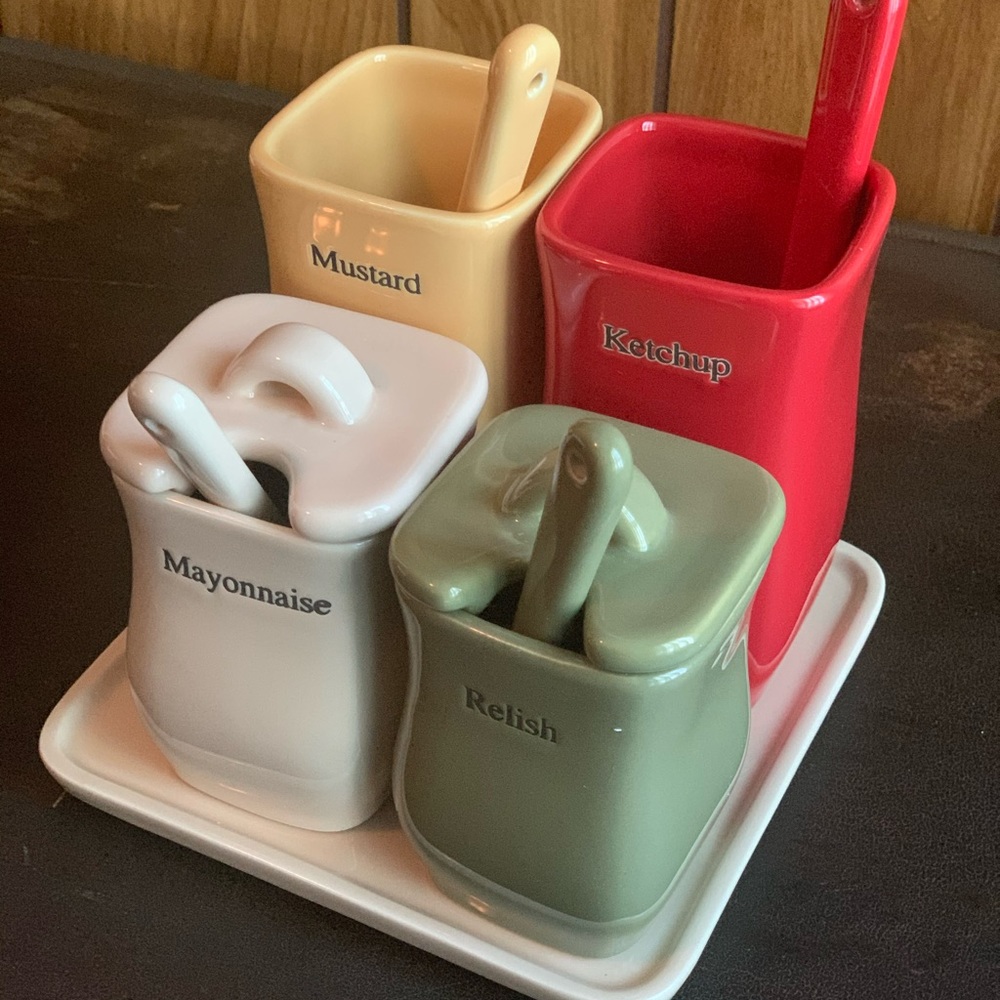 Longaberger Complete Condiment set